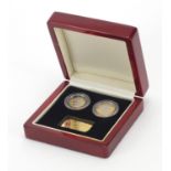 Elizabeth II Queens's 80th Birthday Majesty sovereign set, limited edition 21/100 comprising a