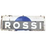 Vintage Rossi enamel advertising sign, 127.5cm x 42cm : For Further Condition Reports Please Visit