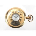 Gentleman's Omega gold plated half hunter pocket watch, the movement numbered 7600973, 5cm in