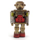Vintage Japanese tin plate robot, 29cm high :For Further Condition Reports Please Visit Our Website