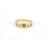Victorian 18ct gold turquoise and diamond ring, size N, approximate weight 4.0g :For Further