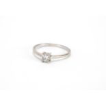 18ct white gold diamond solitaire ring, size M, approximate weight 1.7g : For Further Condition