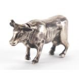 Victorian silver model of a bull with detachable head, by Cornelius Desormeaux Saunders and James