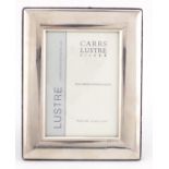Rectangle silver easel photo frame by Carrs, 18cm x 14cm :For Further Condition Reports Please Visit