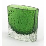 Whitefriars meadow green Nailhead vase, designed by Geoffrey Baxter, the largest 11.5cm high :For
