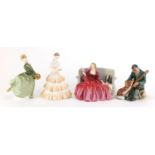 Four Royal Doulton and Coalport figures and figurines, Sweet and Twenty HN1798, Grace HN2318, Anthea