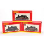 Three Hornby OO gauge locomotives with boxes, Brighton Works 32635, Bodiam and Earlswood :For