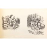 Late 19th century album containing ink illustrations of Alice in Wonderland after Lewis Carol, the