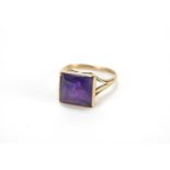Unmarked gold amethyst ring, size G, approximate weight 2.8g : For Further Condition Reports
