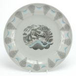 Wedgwood Travel side plate designed by Eric Ravilious, factory marks to the reverse, 23cm in