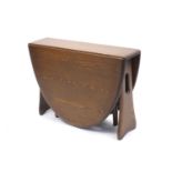 Ercol elm Golden Dawn drop leaf occasional table, 47cm H x 17cm W x 70m D when closed : For