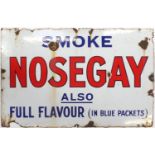 Vintage Smoke Nosegay enamel advertising sign, 76.5cm x 51cm :For Further Condition Reports Please