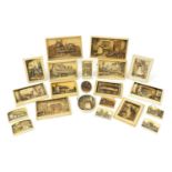 Collection of Osborne plaques including street scenes and portraits : For Further Condition