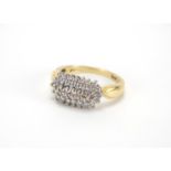 18ct gold diamond cluster ring, size M, approximate weight 4.0g : For Further Condition Reports