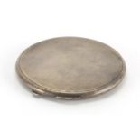 Circular silver compact, with engine turned decoration by Chisford & Norris Ltd, Birmingham 1914,