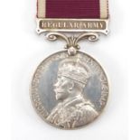 British Military World War I regular army long service and good conduct medal awarded to
