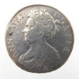 Queen Anne 1707 silver crown :For Further Condition Reports Please Visit Our Website