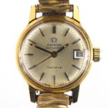Ladies Omega automatic Geneve wristwatch with date dial, 2cm in diameter, boxed :For Further