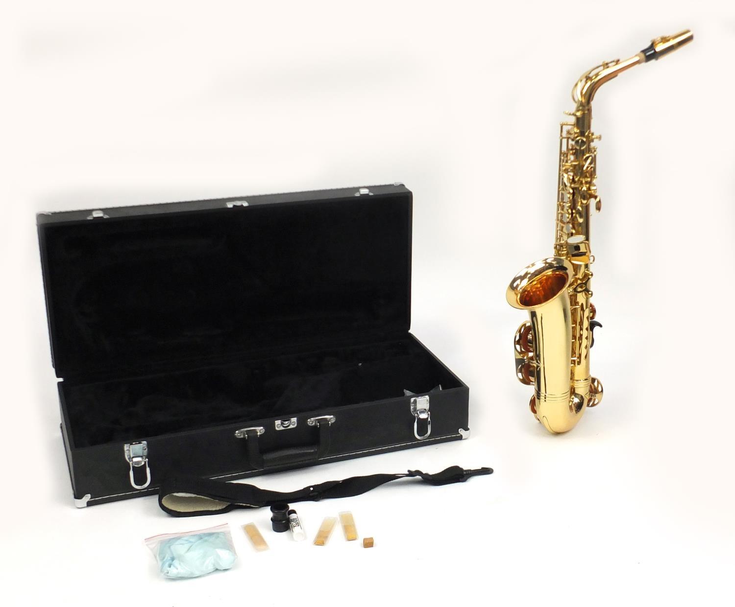 Jupiter 500 series brass saxophone, with Mother of Perl keys and fitted case, numbered 101116, - Image 2 of 10