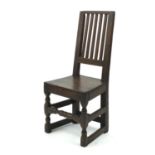 18th century oak slate back chair, 96cm high : For Further Condition Reports Please Visit Our