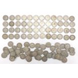 British pre decimal pre 1947 shillings, approximate weight 550.0g : For Further Condition Reports