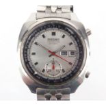 Gentleman's Seiko automatic chronograph wristwatch, numbered 277 to the case, the case 4cm x 4cm :