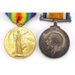 British Military World War I pair awarded to 311192PTE.E.BLACKHURST.TANKCORPS. :For Further