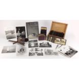 19th century and later photographs, slides and ephemera including 19th century glass plate negatives