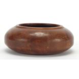 Chinese carved hardstone brush washer, 3.2cm high x 8cm in diameter :For Further Condition Reports