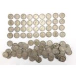 British pre decimal pre 1947 shillings, approximate weight 530.0g : For Further Condition Reports