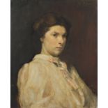 After John Singer Sargent - Portrait of a female, oil on wood panel, unframed, 41cm x 33cm :For