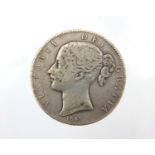 Victoria Young Head 1847 silver crown : For Further Condition Reports Please Visit Our Website