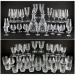 Webb Corbett lead crystal glassware including two decanters and tumblers, the largest 29cm high :