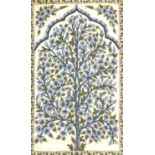 Cashmere hand stitched William Morris design tree of life rug, 149cm x 87cm : For Further