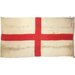 19th century St George's Cross Naval flag, inscribed HC, 360cm x 187cm :For Further Condition