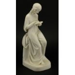 Victorian Copeland Parian statue of a maiden impressed P Mac Dowell RA Ceramic and Crystal Palace