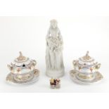 19th century and later china including a pair of Copeland sauce tureens and covers on stands,