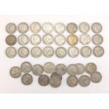 British pre decimal pre 1947 shillings, approximate weight 210.0g : For Further Condition Reports