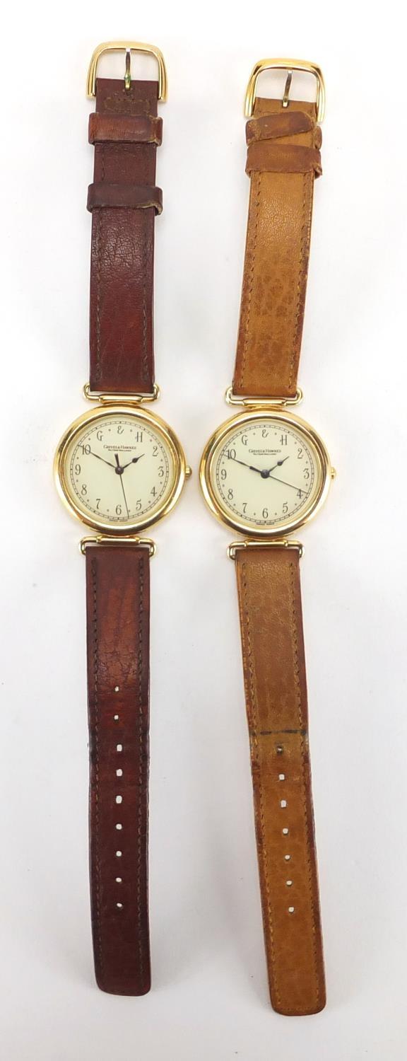 Two gentleman's Gieves & Hawkes dress watches, 3.1cm in diameter : For Further Condition Reports - Image 2 of 3