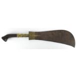Indian horn handled Moplah, with engraved brass mounts, 61cm in length :For Further Condition