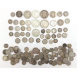 Early 19th century and later mostly British coinage, some silver including William IV 1836 half