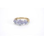 9ct gold purple stone ring, size N, approximate weight 2.2g : For Further Condition Reports Please