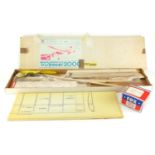 Trispacer 2000 model kit with fox model aeroplane motor, both boxed : For Further Condition