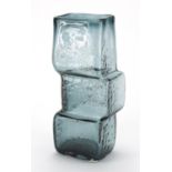 Large Whitefriars indigo drunken bricklayer vase, designed by Geoffrey Baxter, 34cm high :For