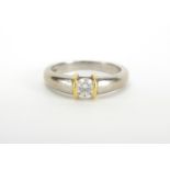 18ct white gold 0.52ct diamond solitaire ring, with Gia gem certificate and insurance valuation
