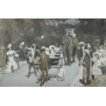 Frank Craig 1906 - The Jardin D'Acclimatation, watercolour and gouache, inscriptions and labels