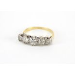 18ct gold diamond five stone ring, size M, approximate weight 2.3g :For Further Condition Reports