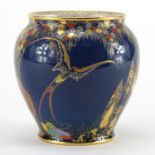 Carlton Ware vase, hand painted and gilded in the Fantasia pattern, factory marks to the base, 11.
