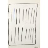 Manner of Arturo Vermi - Abstract composition, Senza Titolo, watercolour, label verso, mounted and