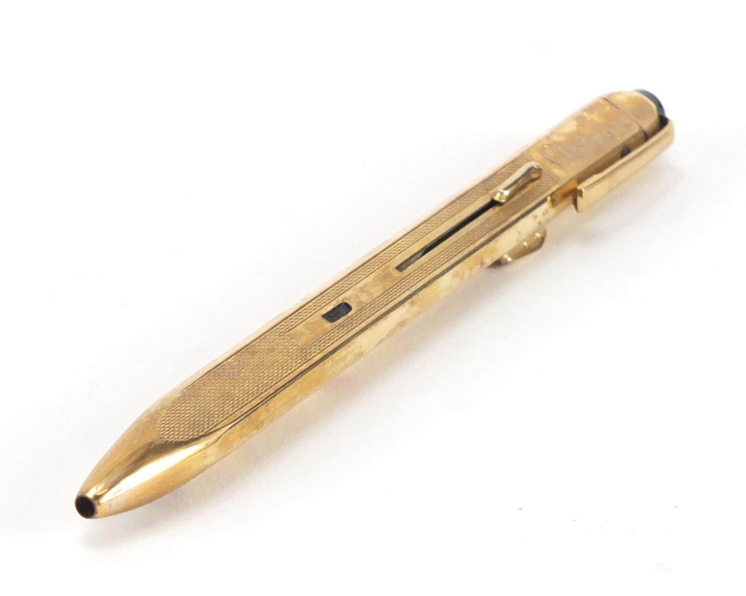 Monte Blanc gold plated pen with triangular body and case :For Further Condition Reports Please - Image 3 of 5